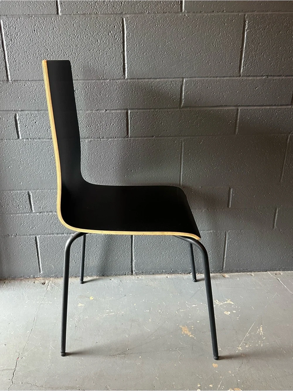 Black IKEA MARTIN Dining Chair - Minimalist / Stackable